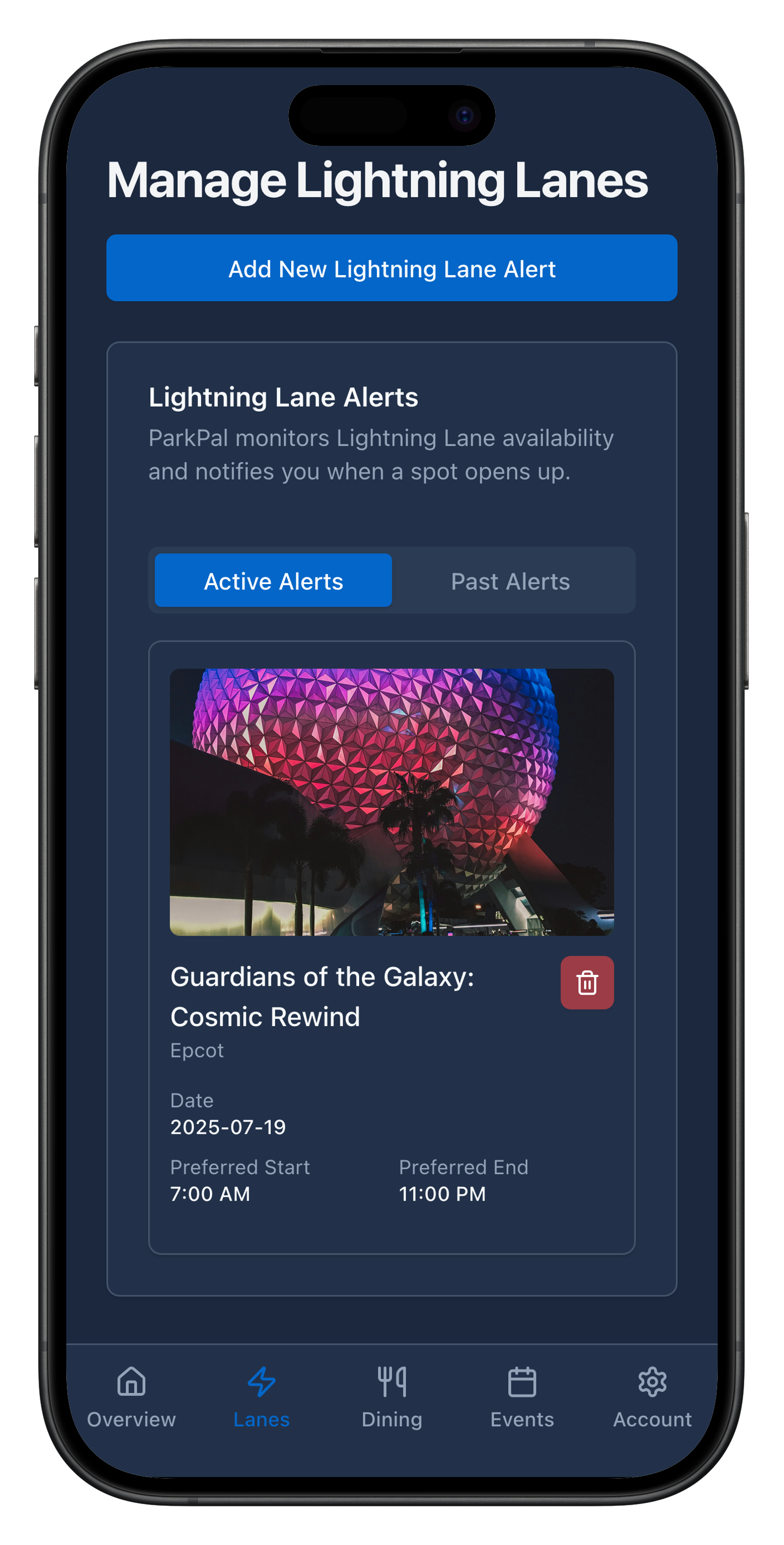 ParkPal Dashboard Mobile UI